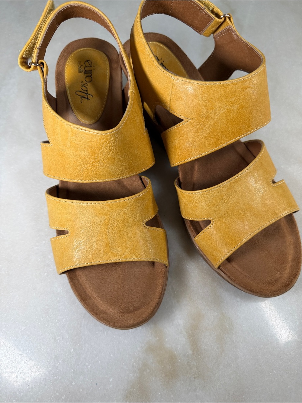 Women's Yellow Comfort Sandals
